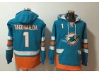 Miami Dolphins #1 Tua Tagovailoa Green Hoodie