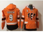 Cincinnati Bengals #9 Joe Burrow Orange Hoodie