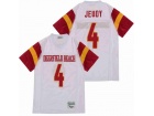 Jerry Jeudy #4 Deerfield beach High School White Football Jersey