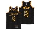 Los Angeles Lakers #8 Kobe Bryant Black City with Peach Heart 2 Gigi Bryant Patch Jersey