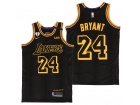 Los Angeles Lakers #24 Kobe Bryant Black City with Peach Heart 2 Gigi Bryant Patch Jersey