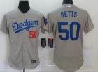 Nike Los Angeles Dodgers #50 Mookie Betts Grey Flexbase Jersey