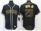 Nike San Diego Padres #23 Fernando Tatis Jr. Black Gold Flexbase Jersey