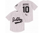 Bad Boy #10 White Movie Baseball Jersey