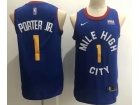 Nike Denver Nuggets #1 Michael Porter Jr.Blue Mile High City Jersey