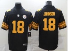 Pittsburgh Steelers #18 Diontae Johnson Black Golden Number Color Rush Football Jersey