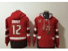 Tampa Bay Buccaneers #12 Tom Brady Red Hoodies