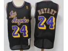 Los Angeles Lakers #24 Kobe Bryant Black Los Angels Throwback Jersey