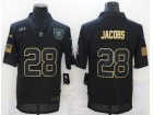 Oakland Raiders #28 Josh Jacobs Black Salute to Service Limited Jersey