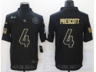 Dallas Cowboys #4 Dak Prescott Black Salute to Service Limited Jersey