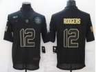 Green Bay Packers #12 Aaron Rodgers Black Salute to Service Limited Jersey