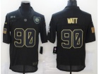 Pittsburgh Steelers #90 T.J. Watt Black Salute to Service Limited Jersey