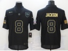 Baltimore Ravens #8 Lamar Jackson Black Salute to Service Limited Jersey