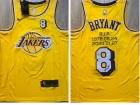 Nike Los Angeles Lakers #8 Kobe Bryant Yellow 1978-2020 Jersey