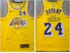 Nike Los Angeles Lakers #24 Kobe Bryant Yellow 1978-2020 Jersey