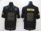 San Francisco 49ers #16 Joe Montana Black Salute to Service Limited Jersey