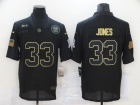 Green Bay Packers #33 Aaron Jones Black Salute to Service Limited Jersey