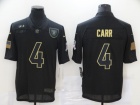 Las Vegas Raiders #4 Derek Carr Black Salute to Service Limited Jersey