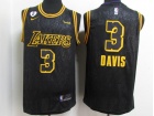 Los Angeles Lakers #3 Anthony Davis 2020 Black City with Peach Heart 2 Gigi Patch Jersey