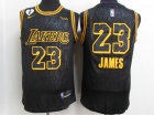 Los Angeles Lakers #23 LeBron James 2020 Black City with Peach Heart 2 Gigi Patch Jersey