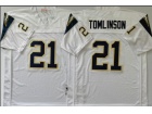 San Diego Chargers #21 Tomlinson White Throwback Jersey