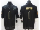 New England Patriots #1 Cam Newton Black Salute to Service Limited Jersey