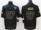 Kansas City Chiefs #87 Travis Kelce Black Salute to Service Limited Jersey