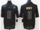 Philadelphia Eagles #11 Carson Wentz Black Salute to Service Limited Jersey