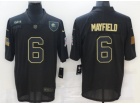 Cleveland Browns #6 Baker Mayfield Black Salute to Service Limited Jersey