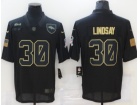 Denver Broncos #30 Phillip Lindsay Black Salute to Service Limited Jersey