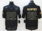 Carolina Panthers #22 Christian Mccaffrey Black Salute to Service Limited Jersey