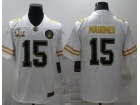 Kansas City Chiefs #15 Patrick Mahomes White Golden Champion Vapor Limited Jersey