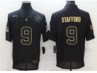 Detroit Lions #9 Matthew Stafford Black Salute to Service Limited Jersey