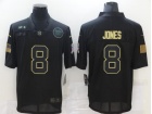 New York Giants #8 Daniel Jones Black Salute to Service Limited Jersey