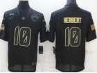 Los Angeles Chargers #10 Justin Herbert Black Salute to Service Limited Jersey