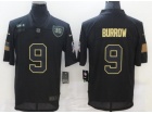 Cincinnati Bengals #9 Joe Burrow Black Salute to Service Limited Jersey