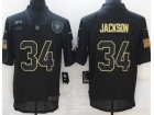 Oakland Raiders #34 Bo Jackson Black Salute to Service Limited Jersey