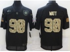 Pittsburgh Steelers #90 T.J. Watt Black With Camo Number Salute to Service Limited Jersey