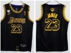 Los Angeles Lakers #23 LeBron James 2020 Black City With Championship Patch Jersey