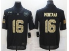 San Francisco 49ers #16 Joe Montana Black Camo Salute to Service Limited Jersey