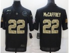 Carolina Panthers #22 Christian Mccaffrey Black Camo Salute to Service Limited Jersey