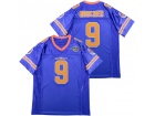 The Waterboy #9 Bobby Boucher Blue Adam Sandler 50th Anniversary Football Jersey