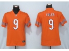 Woman Chicago Bears #9 Nick Foles Orange Vapor Limited Jersey