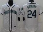 Nike Seattle Mariners #24 Ken Griffey Jr White Flexbase Jersey