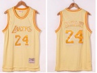 Los Angeles Lakers #24 Kobe Bryant Gold Throwback Jersey