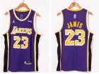 Los Angeles Lakers #23 LeBron James Purple 2021 Jersey