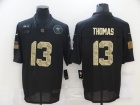 New Orleans Saints #13 Michael Thomas Black Camo Salute to Service Limited Jersey