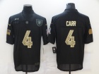 Las Vegas Raiders #4 Derek Carr Black Camo Salute to Service Limited Jersey