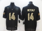 Seattle Seahawks #14 DK Metcalf Black Camo Salute to Service Limited Jersey