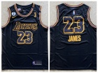 Los Angeles Lakers #23 LeBron James 2020 Black City with Gigi Champions Patch Jersey